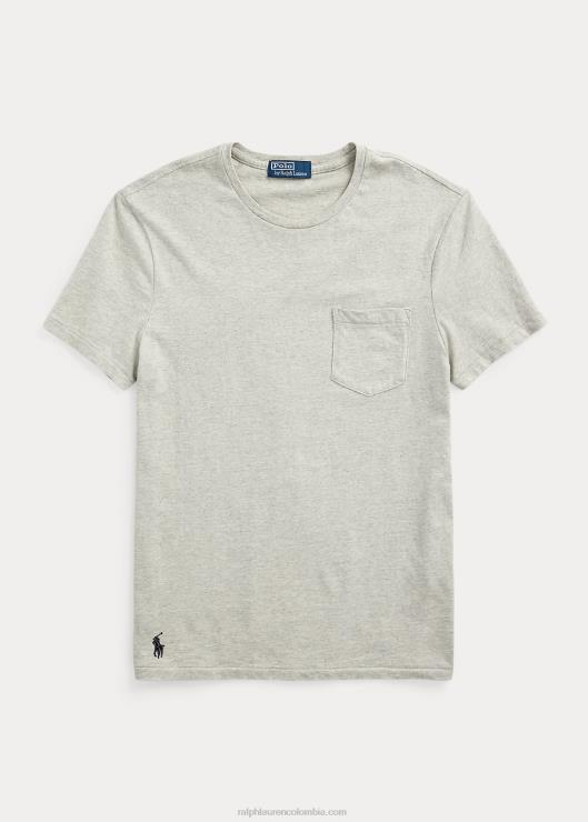 playera slim fit personalizada con bolsillo de jersey hombres brezo del desván Ralph Lauren 2XR2V346