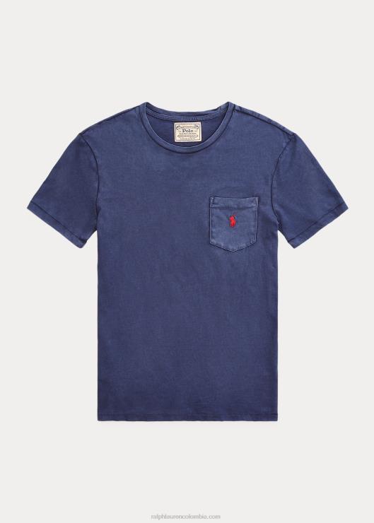 playera slim fit personalizada con bolsillo de jersey hombres marina de crucero Ralph Lauren 2XR2V311