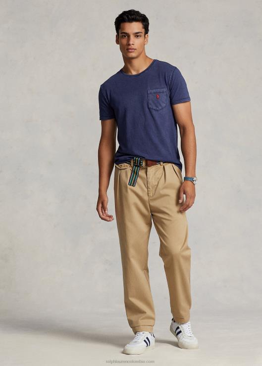 playera slim fit personalizada con bolsillo de jersey hombres marina de crucero Ralph Lauren 2XR2V311