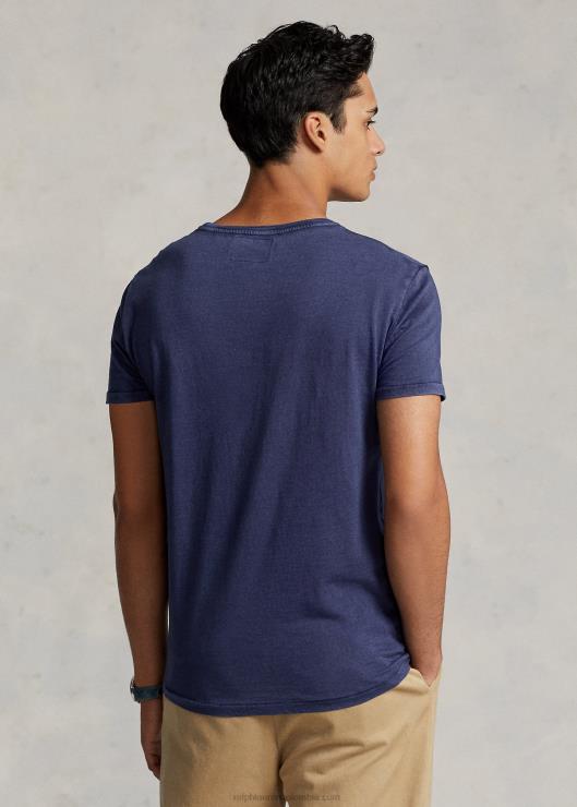 playera slim fit personalizada con bolsillo de jersey hombres marina de crucero Ralph Lauren 2XR2V311