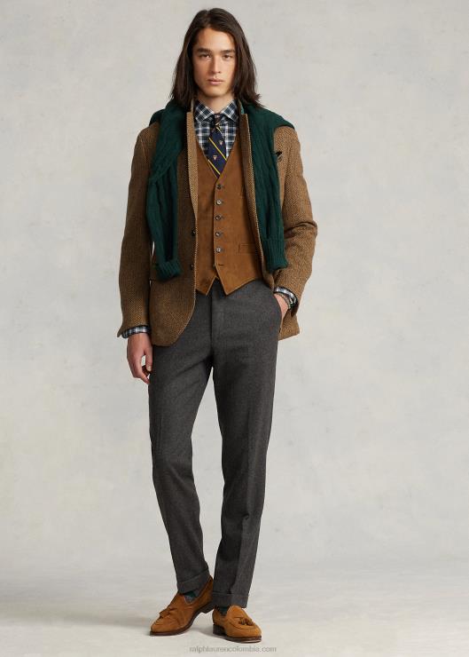 chaleco de ante hombres nuevo rojizo pálido Ralph Lauren 2XR2V1262