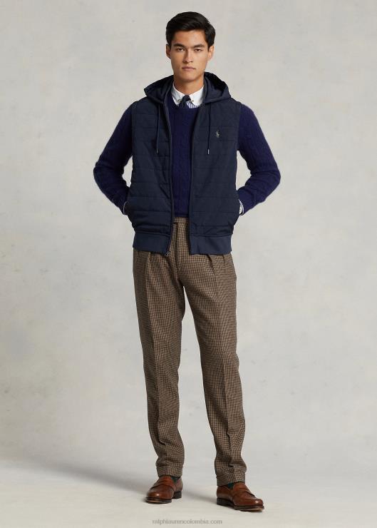 chaleco híbrido con capucha hombres aviador de la marina Ralph Lauren 2XR2V1165