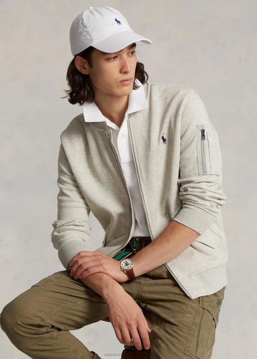 chamarra bomber de punto doble hombres deporte ligero brezo Ralph Lauren 2XR2V568