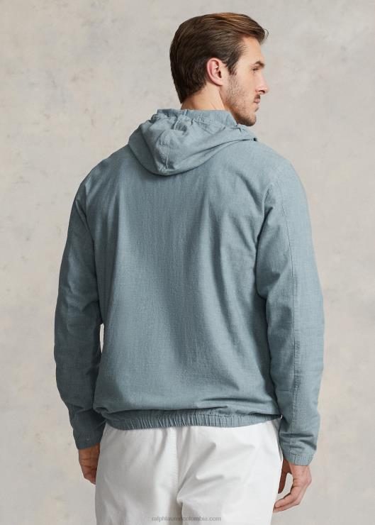 chamarra con capucha de cambray índigo hombresRalph Lauren 2XR2V1384