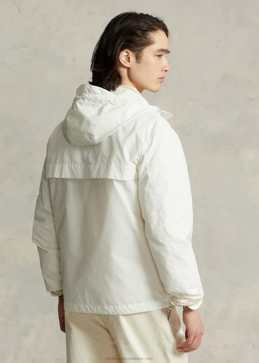 chamarra con capucha repelente al agua hombres lavaplatos blanco Ralph Lauren 2XR2V8381