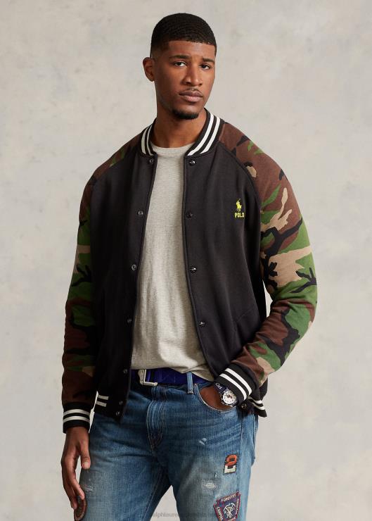 chamarra de béisbol con mangas polares hombres negro multi Ralph Lauren 2XR2V1389