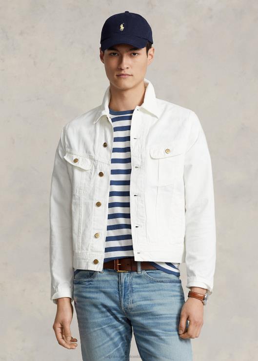 chamarra de camionero de lona hombres puerto de bares Ralph Lauren 2XR2V1135