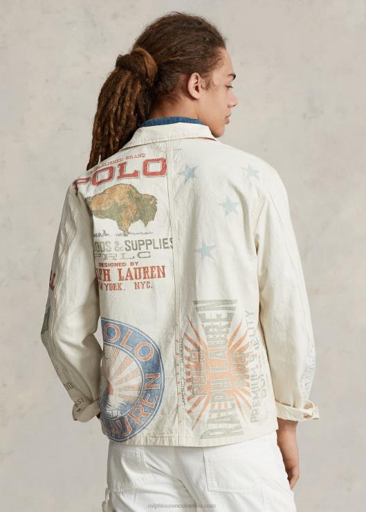 chamarra de pintor con gráfico de mezclilla hombres madreselva Ralph Lauren 2XR2V852