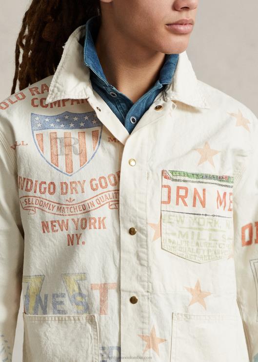 chamarra de pintor con gráfico de mezclilla hombres madreselva Ralph Lauren 2XR2V852