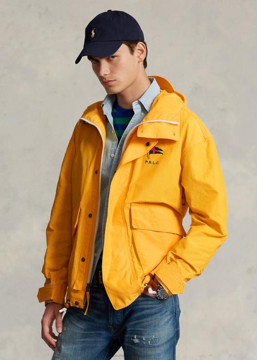 chamarra revestida con capucha hombres impermeable amarillo Ralph Lauren 2XR2V1280