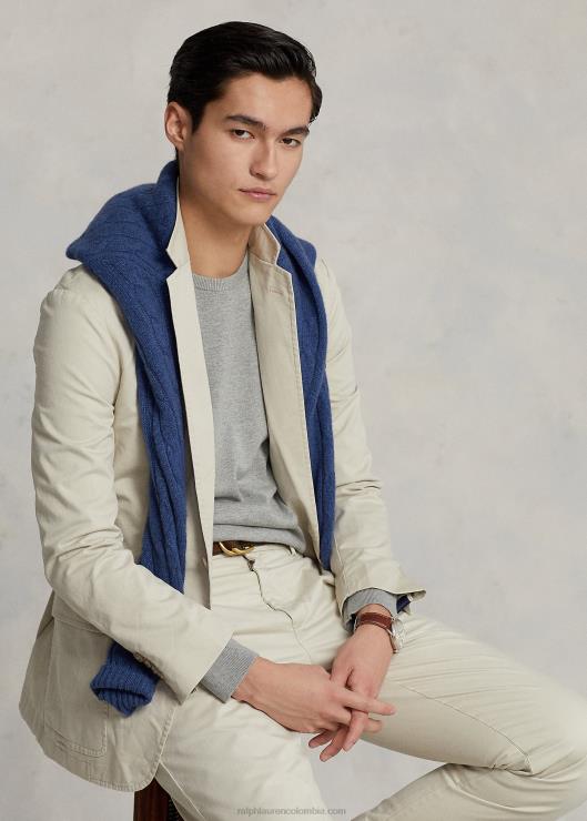 chamarra tipo polo desestructurada y elástica hombres piedra Ralph Lauren 2XR2V615