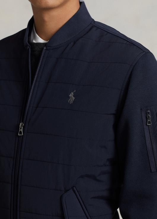 chaqueta bomber híbrida hombres aviador de la marina Ralph Lauren 2XR2V8646