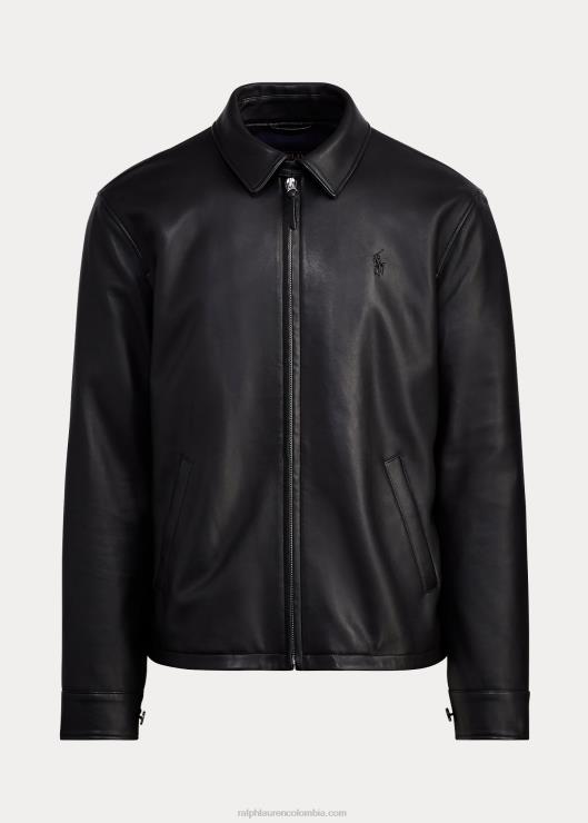 chaqueta de piel de cordero hombres negro Ralph Lauren 2XR2V1032