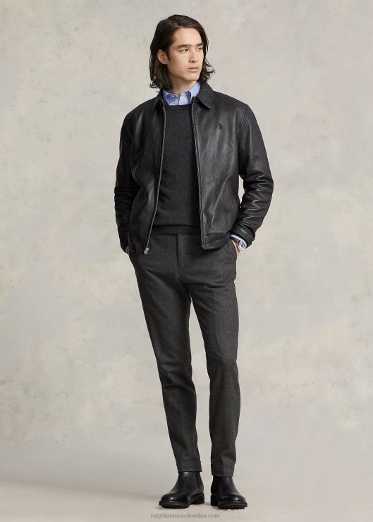 chaqueta de piel de cordero hombres negro Ralph Lauren 2XR2V1032