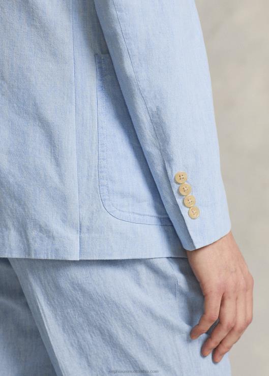 chaqueta de traje de cambray hombres cambray Ralph Lauren 2XR2V1238