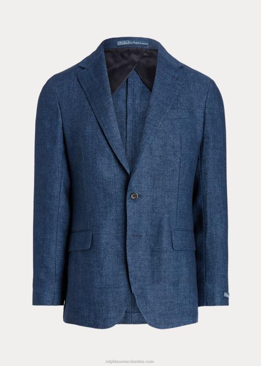 chaqueta de traje de espiga de lino suave de polo hombres Armada Ralph Lauren 2XR2V496