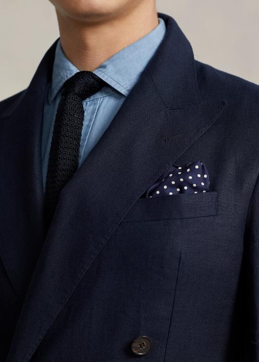 chaqueta de traje de polo de lino suave hombres azul marino oscuro Ralph Lauren 2XR2V1083