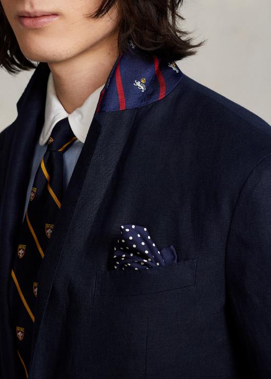 chaqueta de traje de polo de lino suave hombres azul marino oscuro Ralph Lauren 2XR2V747