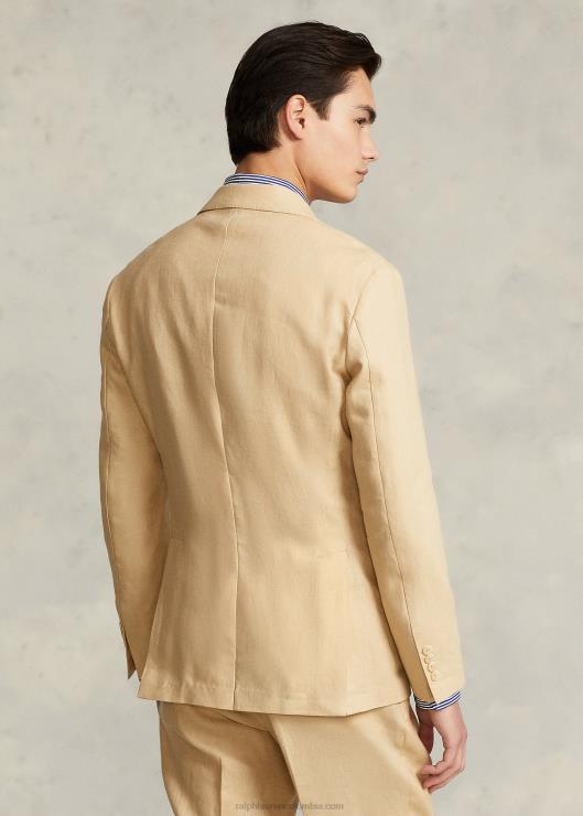 chaqueta de traje de polo de lino suave hombres paja Ralph Lauren 2XR2V748