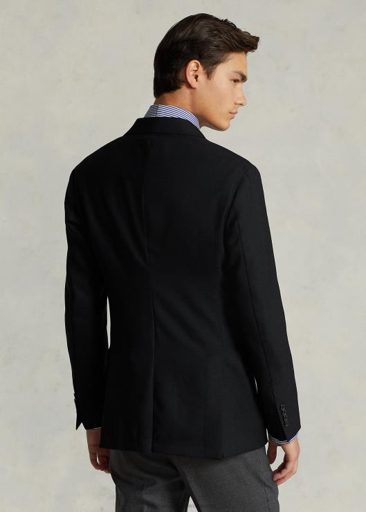 chaqueta de traje polo de lana suave oxford hombres negro Ralph Lauren 2XR2V541
