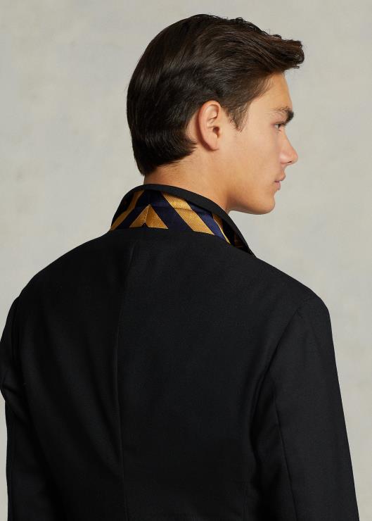 chaqueta de traje polo de lana suave oxford hombres negro Ralph Lauren 2XR2V541