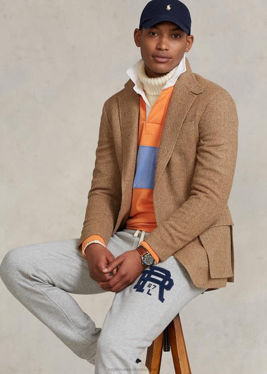 la chaqueta de espiga rl67 hombres marrón y camello Ralph Lauren 2XR2V1301