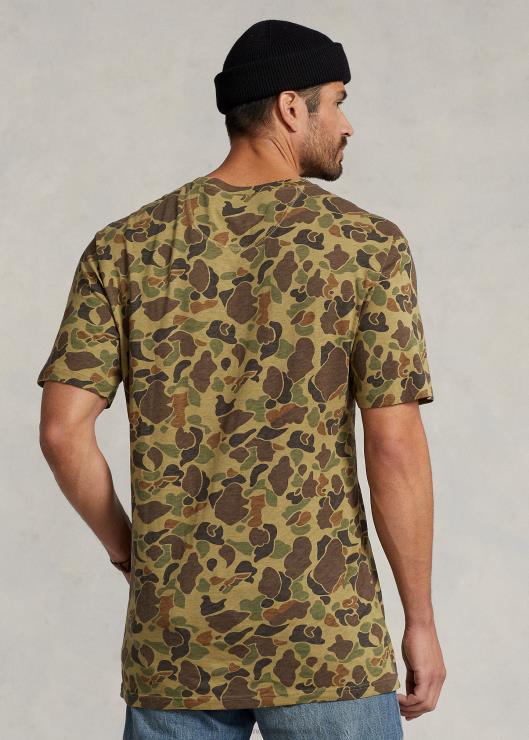 camiseta con cuello henley hombres camuflaje de rana Ralph Lauren 2XR2V1398