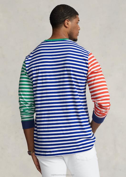 camiseta de manga larga a rayas hombres viejo real multi Ralph Lauren 2XR2V1443