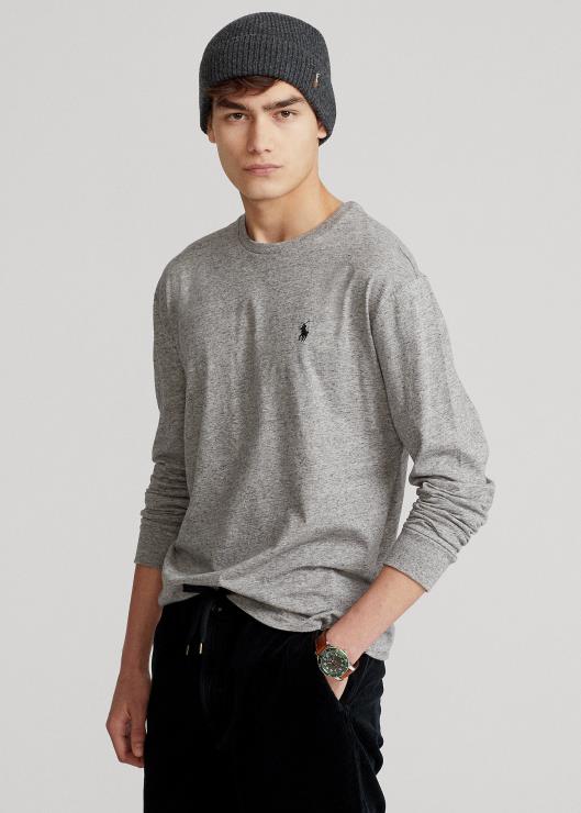 camiseta de manga larga de jersey-todos los ajustes hombres brezo vintage oscuro Ralph Lauren 2XR2V182