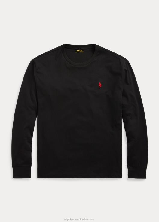 camiseta de manga larga de jersey-todos los ajustes hombres negro Ralph Lauren 2XR2V183