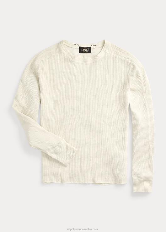cuello redondo texturizado hombres papel blanco Ralph Lauren 2XR2V1692