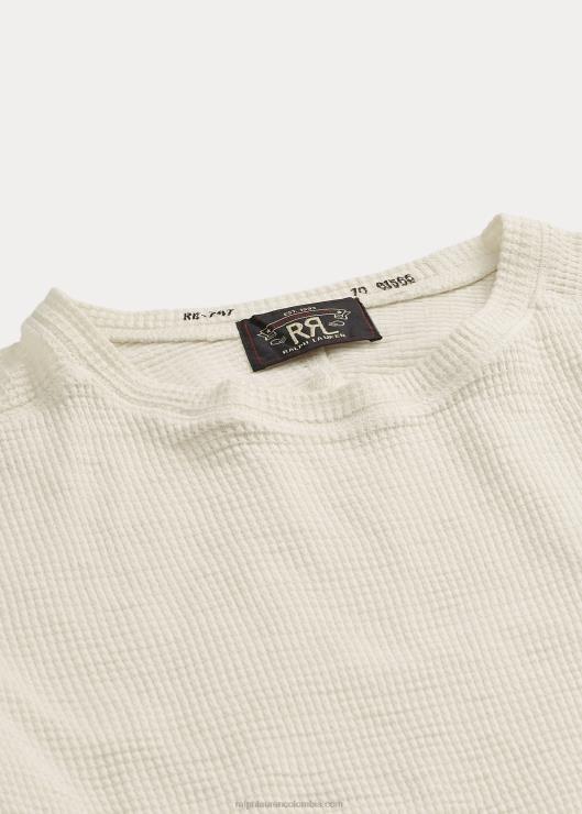 cuello redondo texturizado hombres papel blanco Ralph Lauren 2XR2V1692