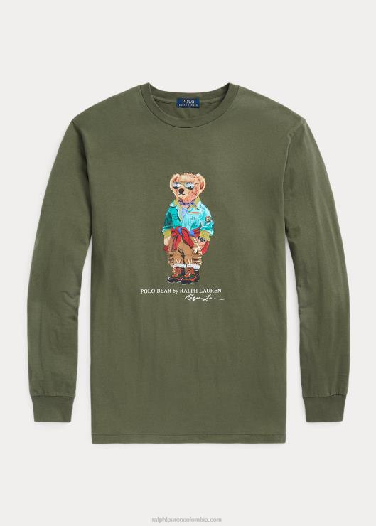 playera de manga larga con osito de polo hombres salvia oscura Ralph Lauren 2XR2V1346