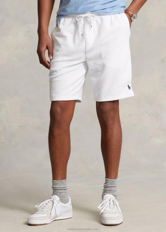 Pantalón corto con cordón de rizo de 7.5 pulgadas hombres blanco Ralph Lauren 2XR2V422