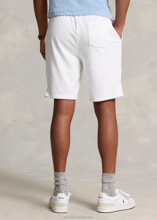 Pantalón corto con cordón de rizo de 7.5 pulgadas hombres blanco Ralph Lauren 2XR2V422