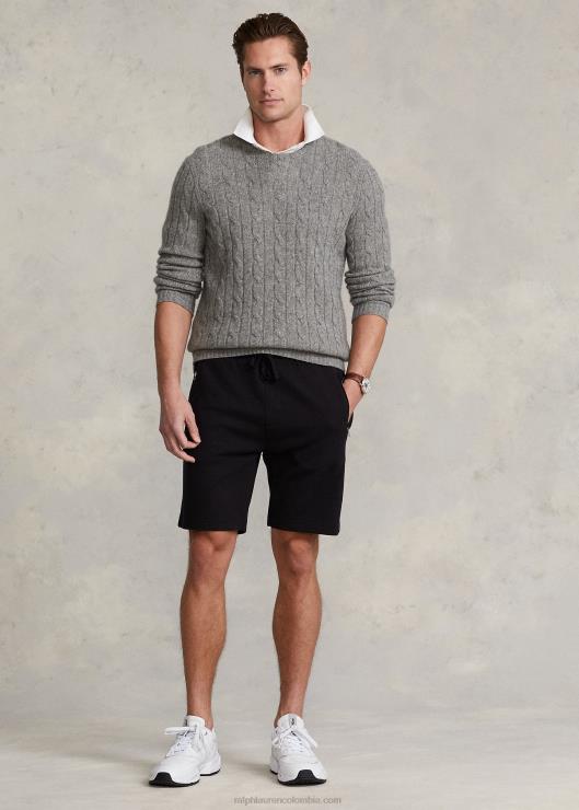 Pantalón corto de jersey de lujo de 8,5 pulgadas hombres negro Ralph Lauren 2XR2V618