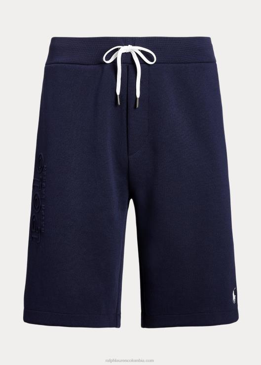 Pantalón corto de malla de punto doble con logotipo de 9,5 pulgadas hombres marina de crucero Ralph Lauren 2XR2V939