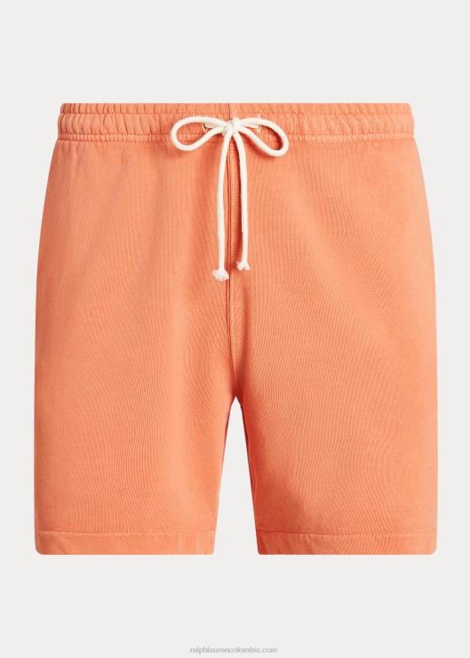 Pantalón corto de polar teñido en prenda de 6 pulgadas hombres naranja Ralph Lauren 2XR2V693