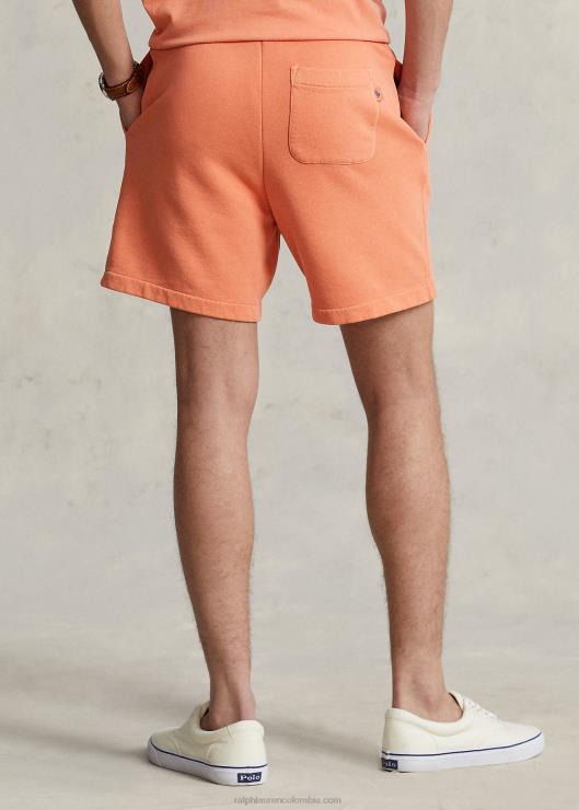 Pantalón corto de polar teñido en prenda de 6 pulgadas hombres naranja Ralph Lauren 2XR2V693