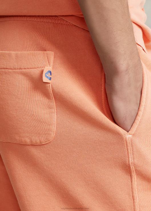 Pantalón corto de polar teñido en prenda de 6 pulgadas hombres naranja Ralph Lauren 2XR2V693