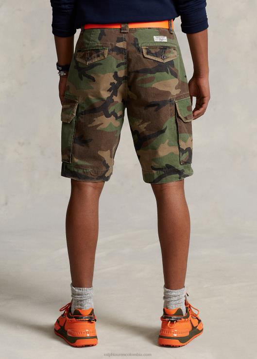 Short cargo de corte clásico de 10.5 pulgadas hombres camuflaje excedente Ralph Lauren 2XR2V375