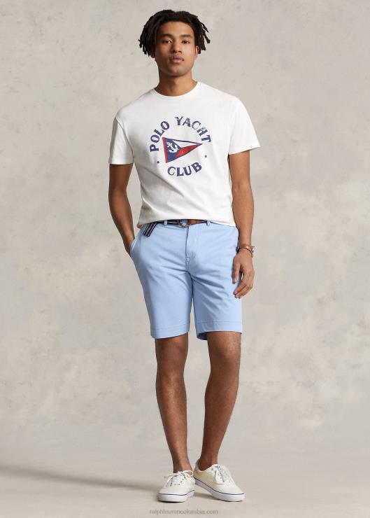 Short chino elástico de ajuste clásico de 9 pulgadas hombres finca azul Ralph Lauren 2XR2V497