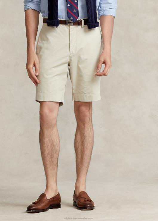 Short chino elástico de ajuste clásico de 9 pulgadas hombres piedra clasica Ralph Lauren 2XR2V8534