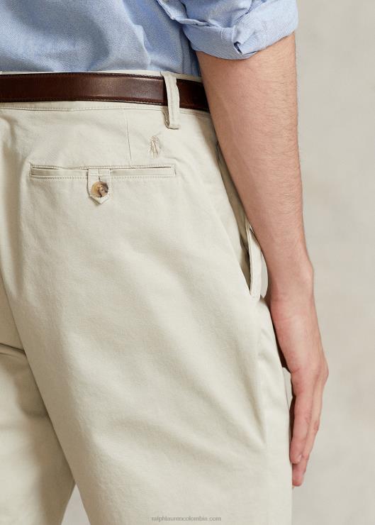 Short chino elástico de ajuste clásico de 9 pulgadas hombres piedra clasica Ralph Lauren 2XR2V8534