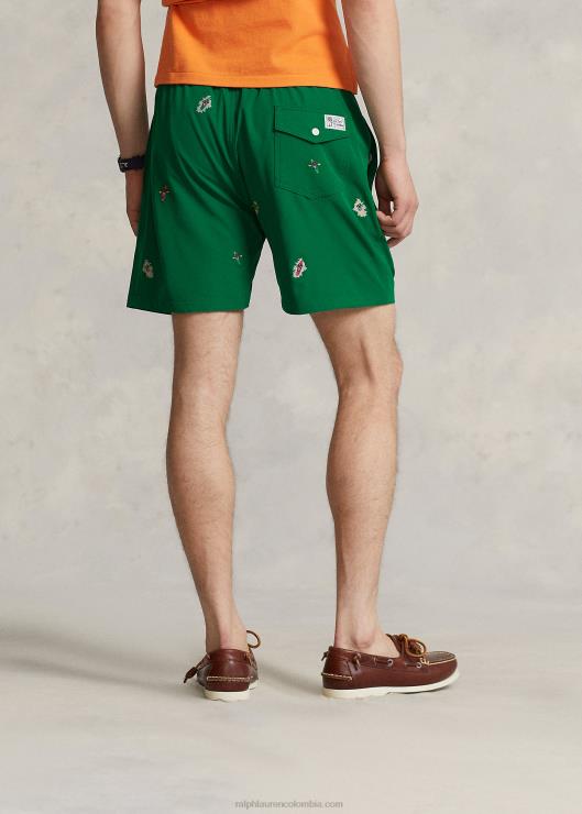 Traje de baño clásico de viajero de 5.75 pulgadas hombres kayak verde primario Ralph Lauren 2XR2V1017