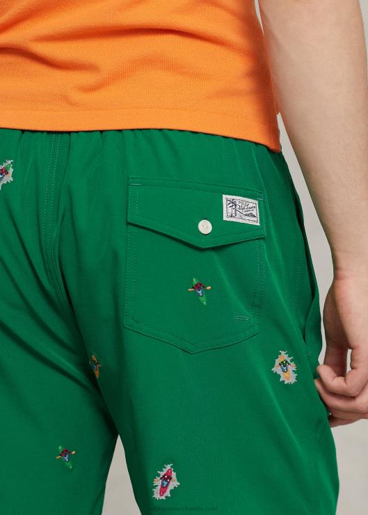 Traje de baño clásico de viajero de 5.75 pulgadas hombres kayak verde primario Ralph Lauren 2XR2V1017