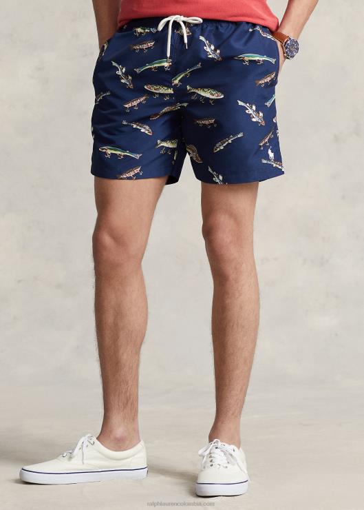 Traje de baño clásico de viajero de 5.75 pulgadas hombres multi Ralph Lauren 2XR2V860