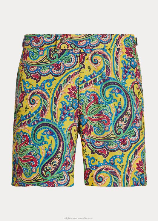 bañador monaco de 5,75 pulgadas hombres jerry amarillo paisley Ralph Lauren 2XR2V8611