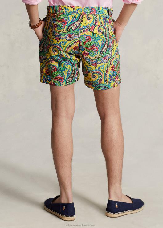 bañador monaco de 5,75 pulgadas hombres jerry amarillo paisley Ralph Lauren 2XR2V8611