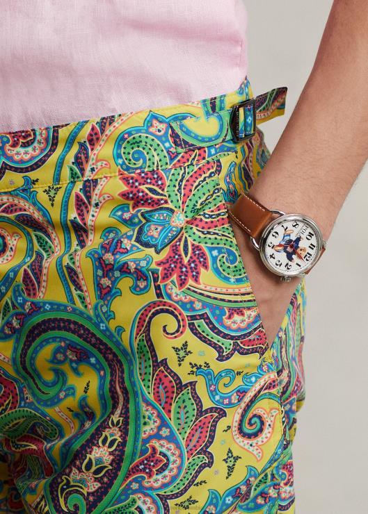 bañador monaco de 5,75 pulgadas hombres jerry amarillo paisley Ralph Lauren 2XR2V8611